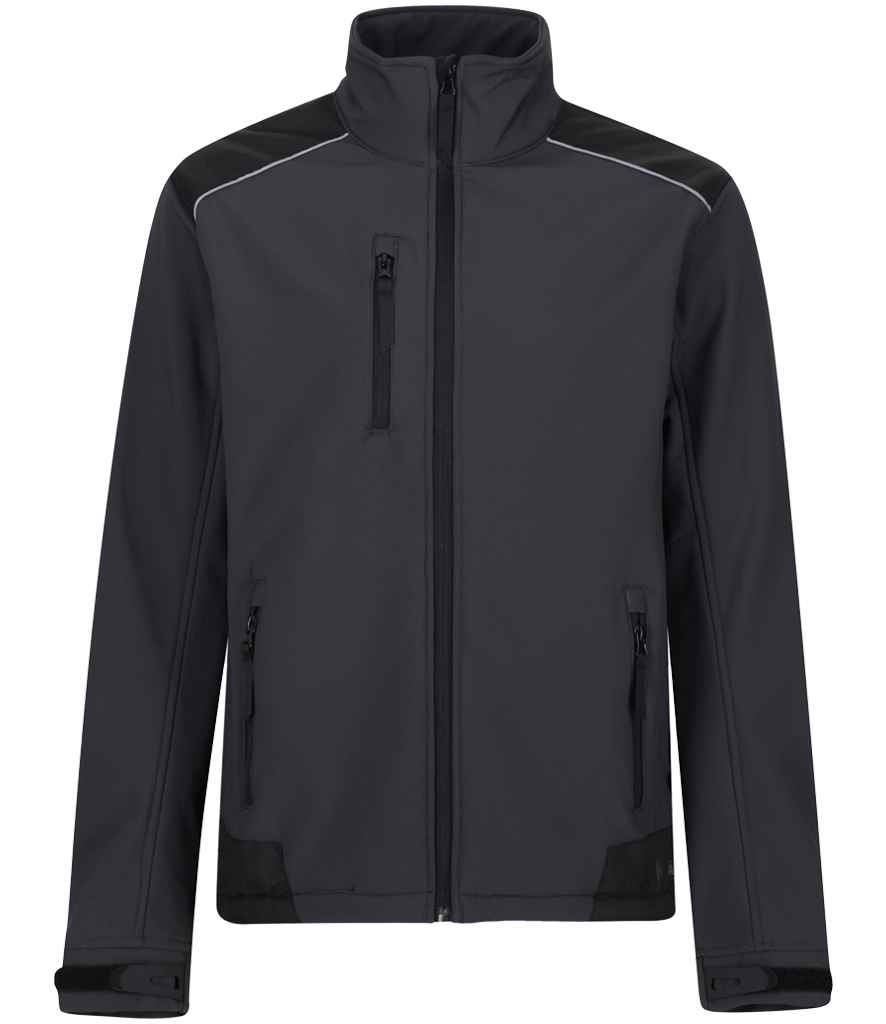 Regatta Sandstorm Soft Shell Workwear Jacket - Seal Grey/Black